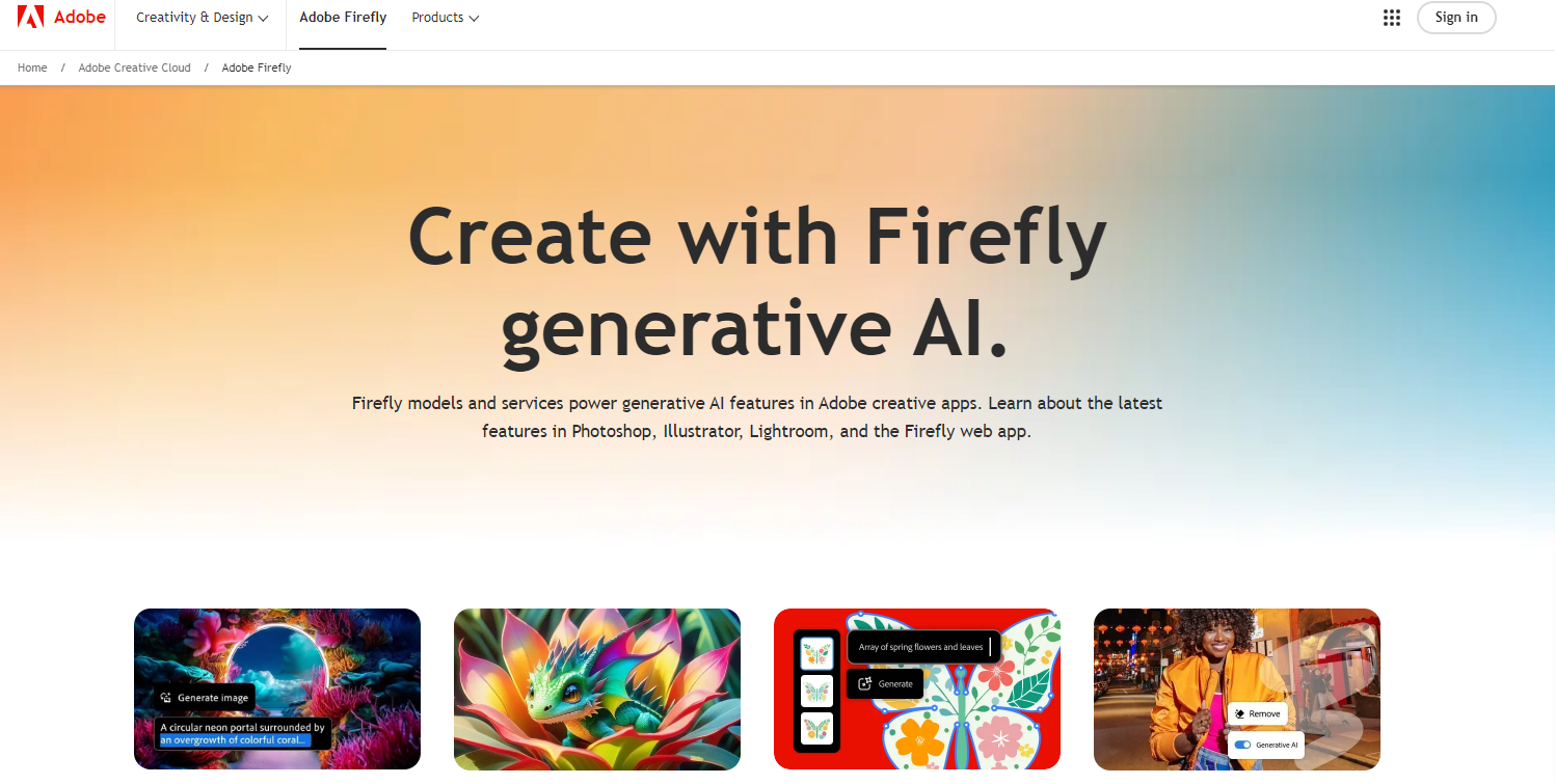 create with firefly generative ai