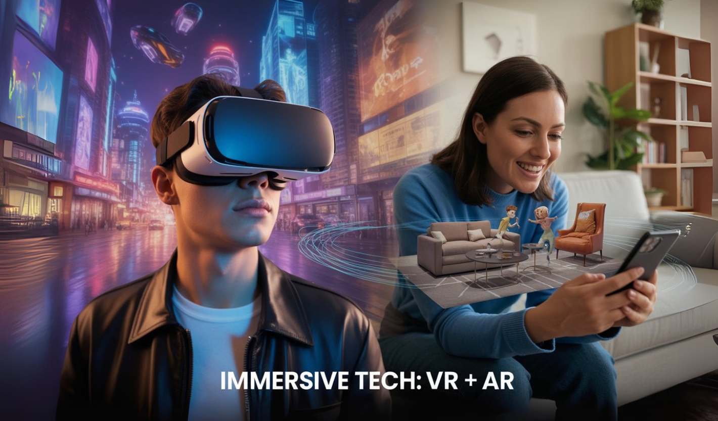 Virtual reality and augmented reality transforming immersive entertainment experiences.