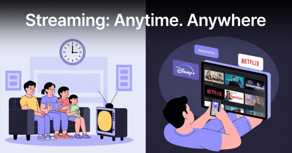 The Shift to Streaming Services impact of technology on entertainment