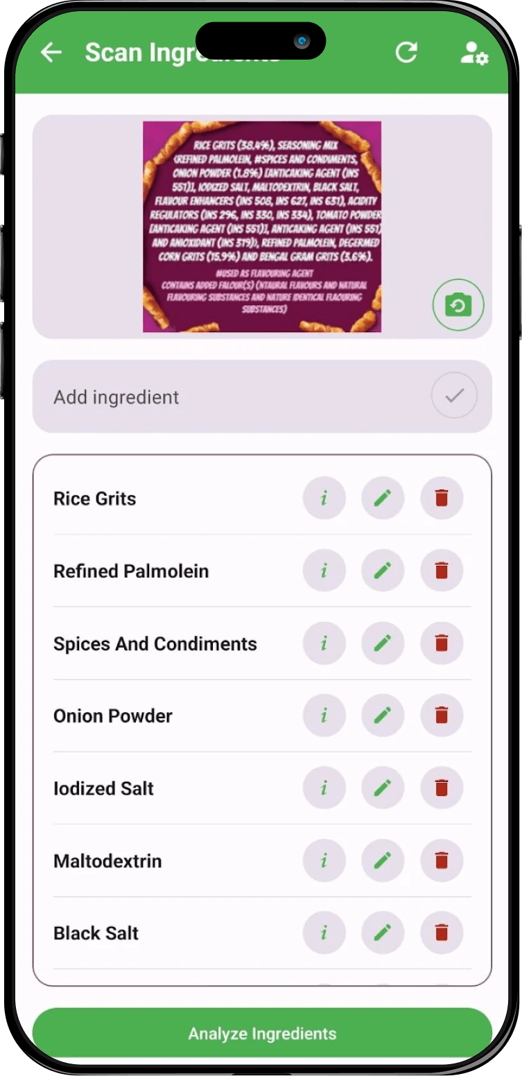 ingredient analyzer 3