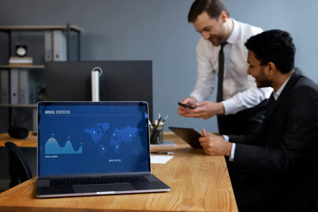 business person looking finance Fintech AI Development Services