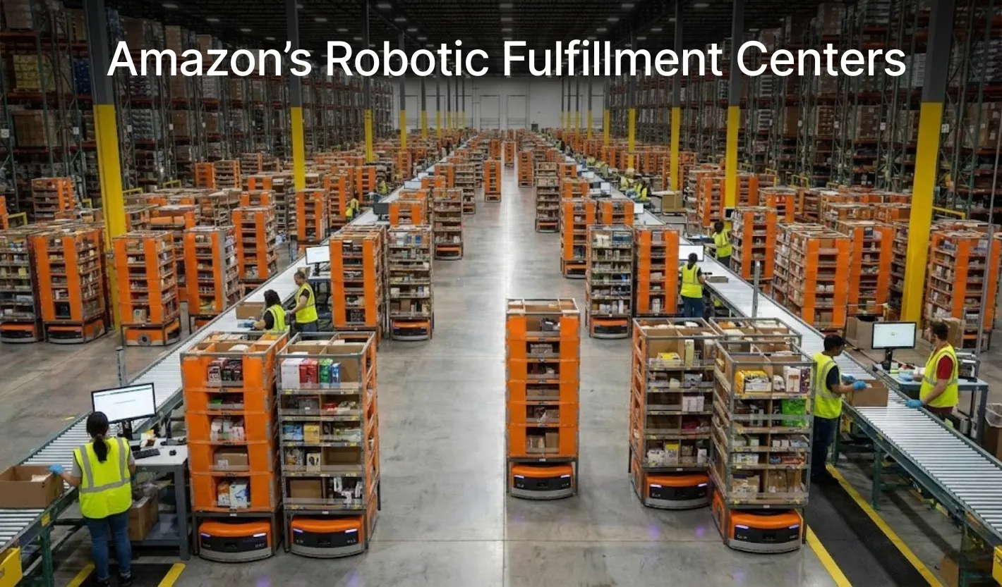 The Best Examples of AI in Logistics Amazon Robotic Fulfillment Centers Examples of AI in Logistics