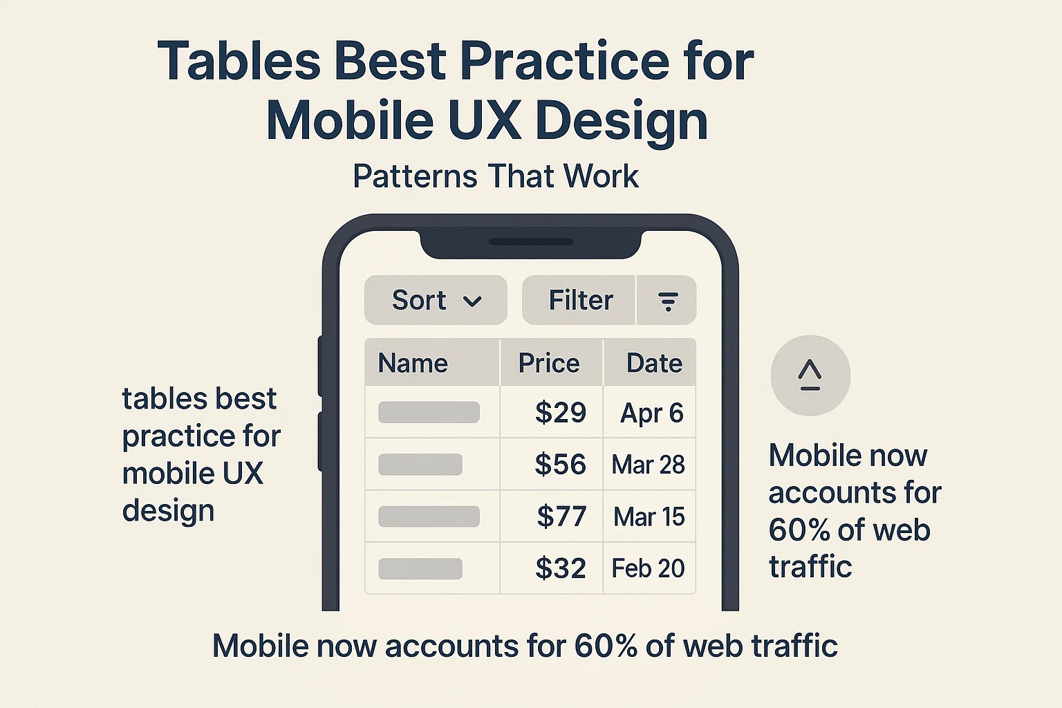 Tables Best Practice for Mobile UX Design: Patterns That Work