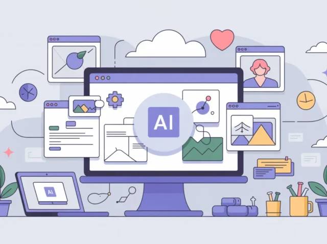 Illustration of desktop and mobile mockups beside the title “9 Web Design Mistakes You Should Avoid Anyhow