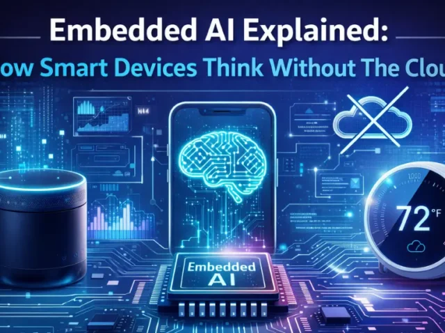 Embedded AI cover showing smart devices with a crossed-out cloud icon.