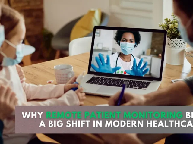 Why Remote Patient Monitoring Became a Big Shift in Modern Healthcare Family attending remote patient monitoring video consultation with doctor