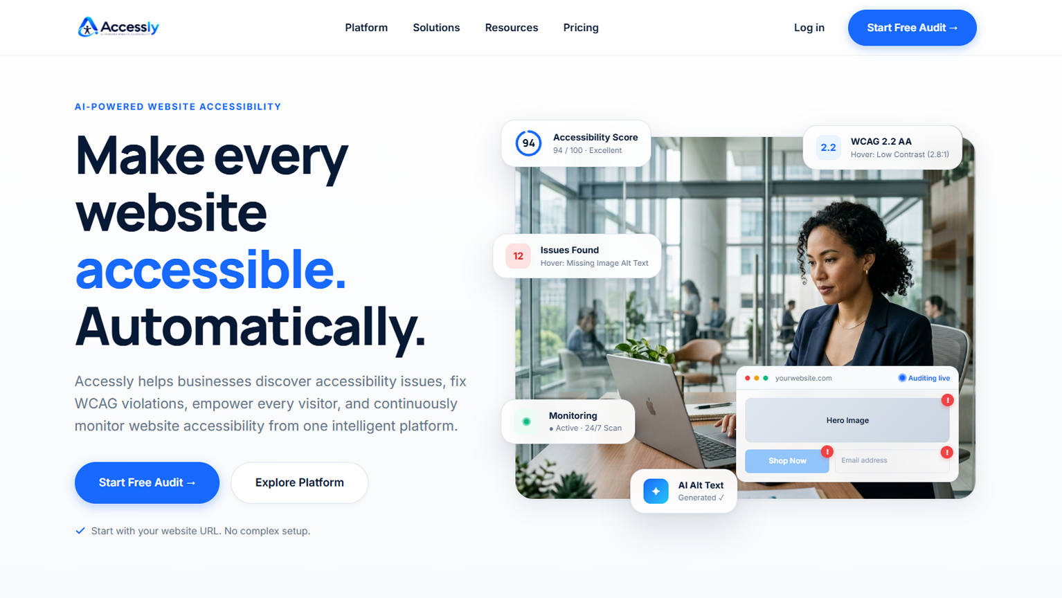 Guidy AI NDA Hero Banner website accessibility platform
